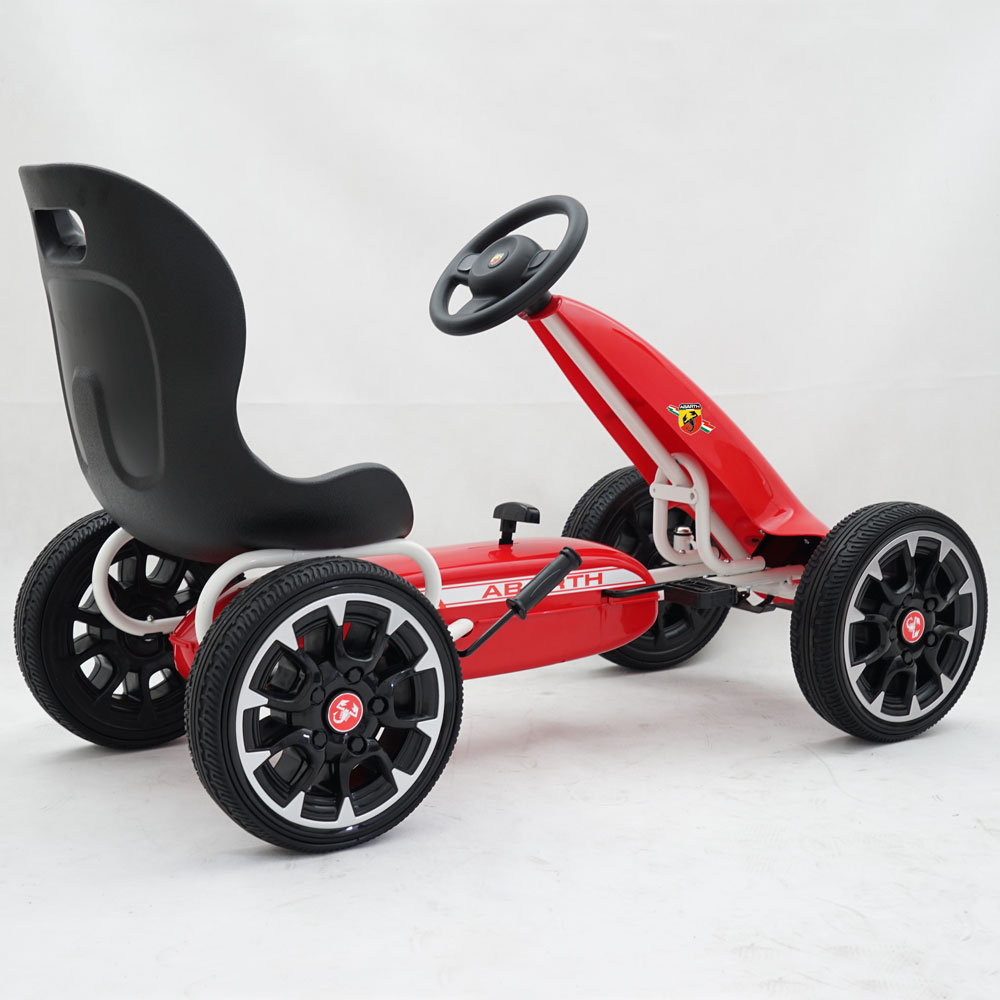 Kart-cu-pedale-pentru-copii-Abarth-pb9388a-rosu-cu-alb-1000x1000